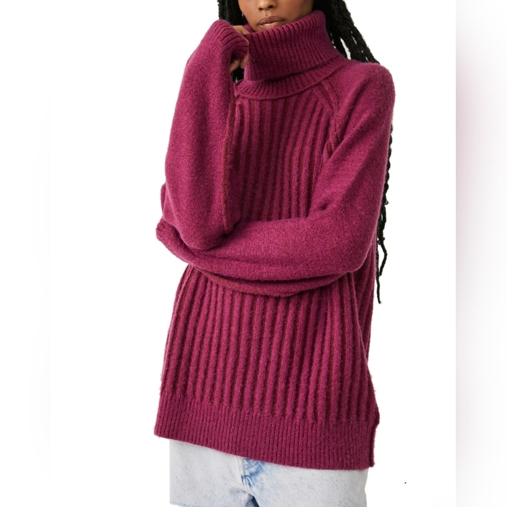 Free People Big City Turtleneck Sweater Women's Size Small NWOT